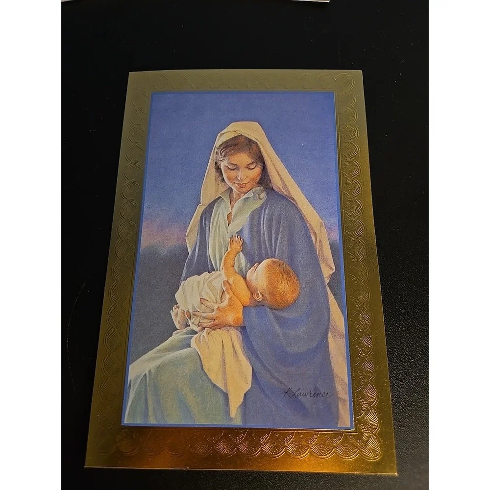 Plus Mark Religious 8 Christmas‎ Holiday Cards Mary With Baby Jesus Envelopes
